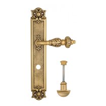 Дверная ручка Venezia Lucrecia WC-2 на планке PL97 французское золото + коричневый