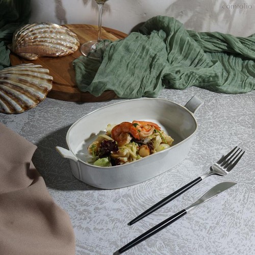 Блюдо овальное 25,5*13,5 см h5 см 700 мл Gray Oval Bucket с ручками Frutti di Mare P.L. - P.L. Proff Cuisine