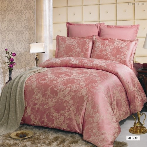 Комплект постельного белья JC-13, цвет розовый, Семейный - Valtery