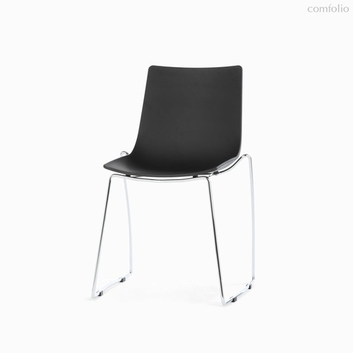 Обеденный стул Cafeteria, цвет хром/черный - Cosmo