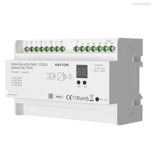 Диммер DALI DT6 четырёхканальный TRIAC 230В DIN 800Вт - Maytoni