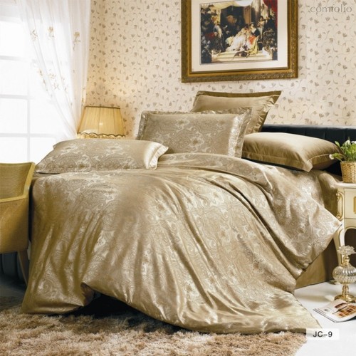 Комплект постельного белья JC-09, цвет бежевый, 1.5-спальный - Valtery