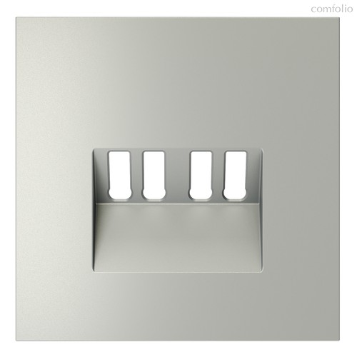 Накладка для розетки акустической 4-местной , S70 сталь - Voltum