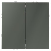 Перекрестный переключатель встраиваемый VOLTUM S70 двухклавишный 10А, титан - Voltum