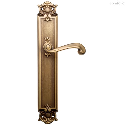 Дверная ручка Venezia Carnevale на планке PL97 матовая бронза - Venezia Collezione