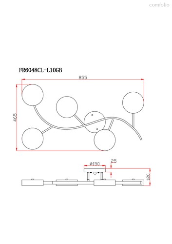 Потолочный светильник Freya FR6048CL-L10GB - Freya