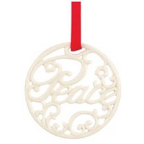 Украшение новогоднее,медальон Lenox "Мир" 6см - Lenox