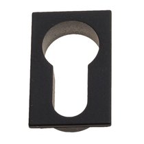 Накладка под цилиндр на прямоугольном основании Fratelli Cattini CYL 4FS-NM матовый черный 2 шт.