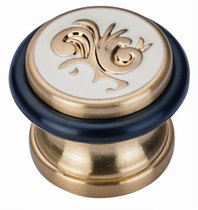 Дверной ограничитель ARCHIE GENESIS G017 S.GOLD, золото матовое, напольный - Archie