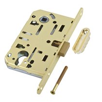 B06103.50.03.640 Замок межкомнатный (тех. упак.) под цилиндр AGB MEDIANA POLARIS (золото) + отв. пл - AGB