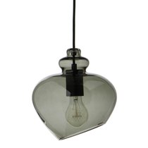 Лампа подвесная Grace, d23 см, зеленое дымчатое стекло, черный цоколь - Frandsen