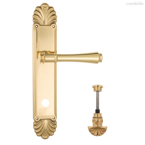 Дверная ручка Venezia Callisto WC-4 на планке PL87 полированная латунь - Venezia Collezione