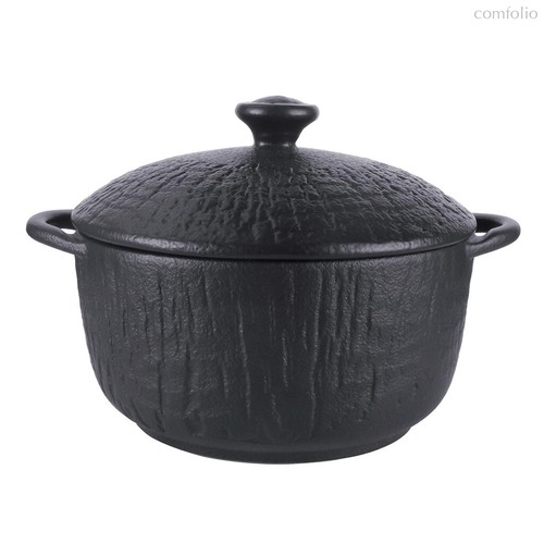 Бульонница 500 мл d 14 см h7 см с крышкой Black Raw Wood P.L. Proff Cuisine [6] - P.L. Proff Cuisine