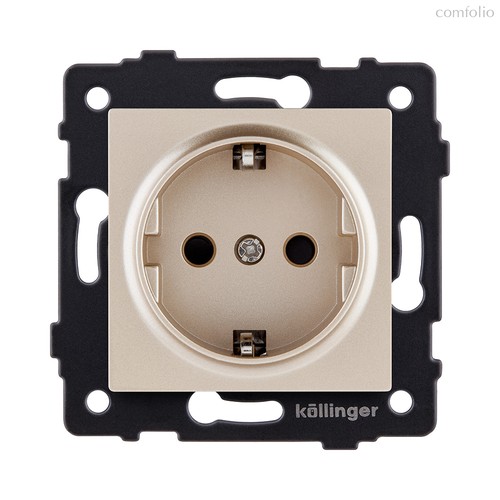 Розетка штепсельная SCHUKO 16A/250 В, золотой Kollinger REA-002GD для Aspekt, Eleganz, Reflex - Kollinger