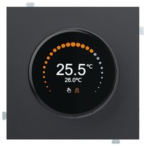 Термостат для теплых полов с круглым дисплеем 32233 MB, черный сатин - Rikett