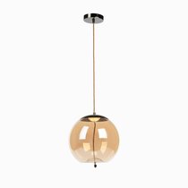 Подвесной светильник Drop диаметр 31, цвет черный/янтарный - Cosmo