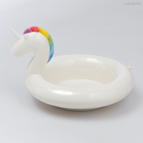 Миска сервировочная керамическая Floatie Unicorn - DOIY