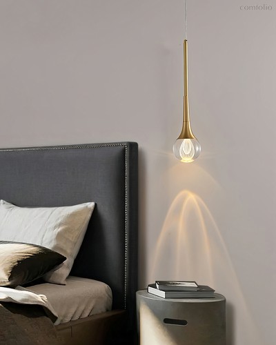 Золотой подвесной светильник Дольф, цвет черный - Louvre Home