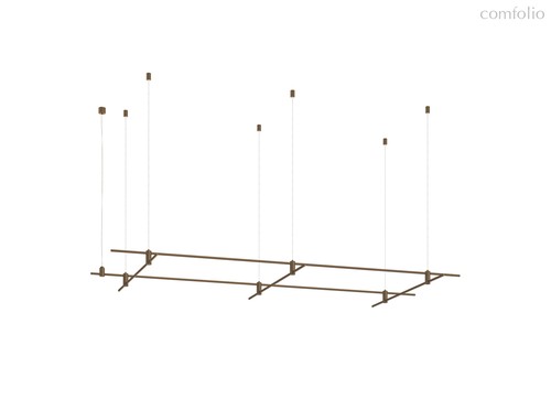Magnet Modular System «CODE 1.2», L2000х2хL1000x3хH95-3000 мм (высота регулируется), DC24V, подвесное основание для модульных светильников, темная бронза, блок питания в комплект не входит - Donolux