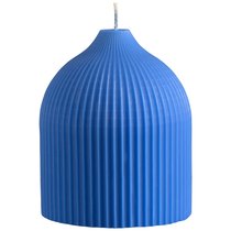 Свеча декоративная ярко-синего цвета из коллекции Edge, 10,5см - Tkano