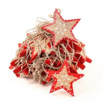 Украшения подвесные Christmas Stars, деревянные, в сетке, 30 шт. - EnjoyMe