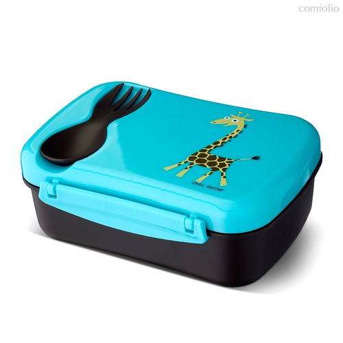 Ланч-бокс детский с охлаждающим элементом N'ice Box™ Giraffe бирюзовый, цвет бирюзовый - Carl Oscar