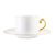 Чашка чайная c блюдцем L’Objet Эгейская 230 мл, золотой декор, фарфор - L’Objet