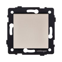 Выключатель 1-клавишный проходной 10А/250В, золотой Kollinger REA-S-003GD для Aspekt, Eleganz, Reflex - Kollinger