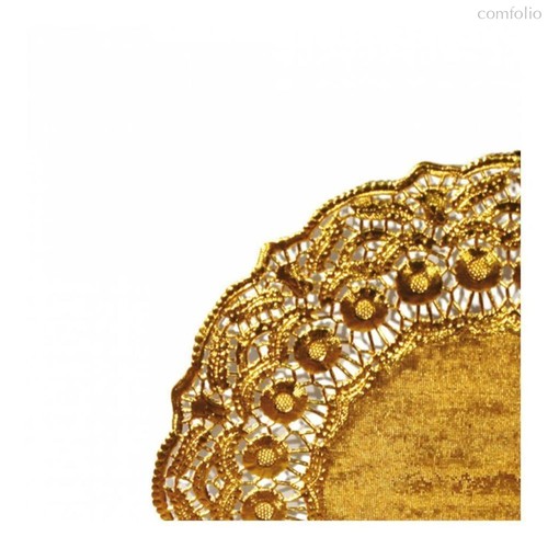 Салфетка ажурная золотая d 19 см, металлизированная целлюлоза, 100 шт, Garcia de Pou - Garcia De Pou