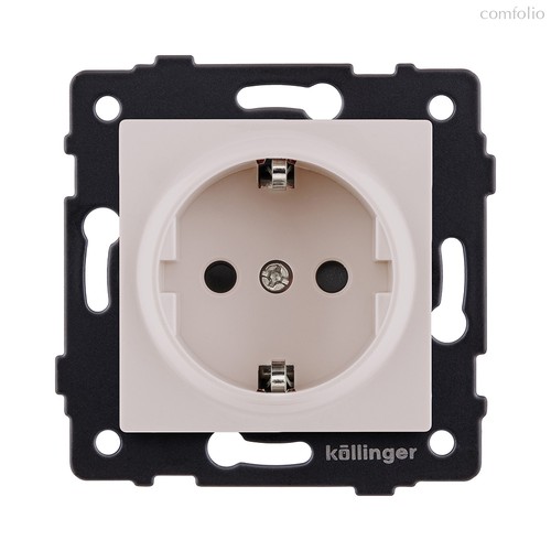 Розетка штепсельная SCHUKO 16A/250 В, кашемир матовый Kollinger REA-002CM для Aspekt, Eleganz, Reflex - Kollinger