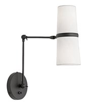 Чёрное бра Флемиш на шарнире, цвет черный - Louvre Home