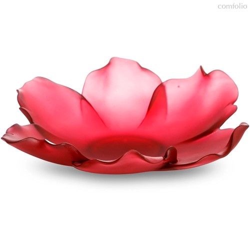 Чаша декоративная Decor de Table Pate de Verre Cristal Мак 18 см, красная, п/к - Decor De Table