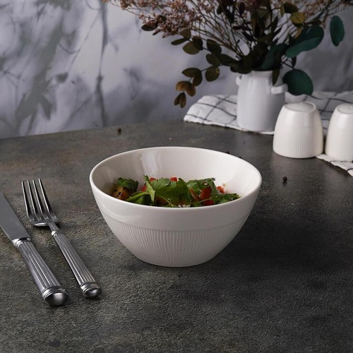 Салатник 650 мл d 14,6 см h6,9 см Neo Silk 6шт., цвет белый - Noble