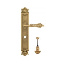 Дверная ручка Venezia Monte Cristo WC-4 на планке PL97 полированная латунь