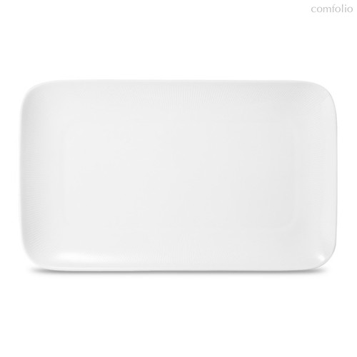 Блюдо прямоугольное Decor de table Плиссе 35,8х21,4 см, фарфор костяной, п/к - Decor De Table