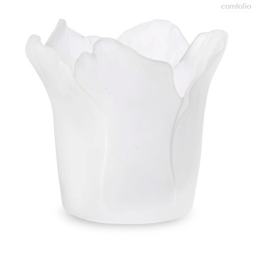 Подсвечник Decor de Table Pate de Verre Cristal Мак 8 см, хрустальное тесто, белый, п/к - Decor De Table