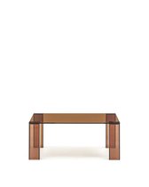 Журнальный столик Adularia из стекла коричневого цвета 85 x 85 - La Forma