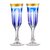 Набор фужеров для шампанского Moser Леди Гамильтон 140 мл, 2 шт, голубой, п/к - Moser