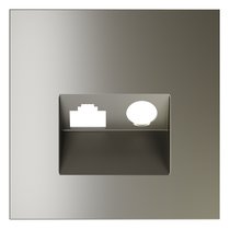 Накладка для розетки TV+RJ45 кат. 6, S70 шелк