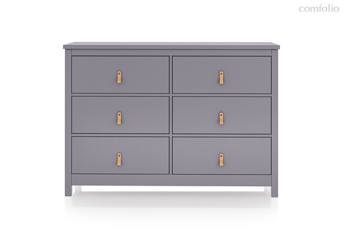Комод Wood 6 ящиков (серый) - Ellipse