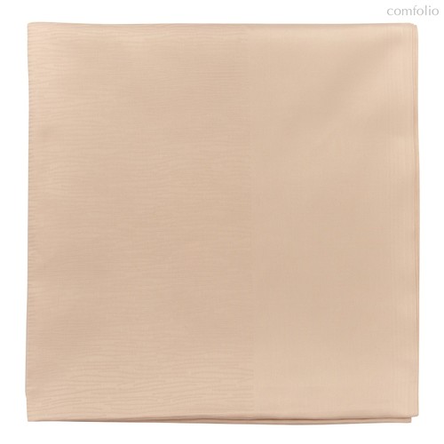 Скатерть жаккардовая бежевого цвета из хлопка с вышивкой из коллекции Essential, 180х260 см - Tkano