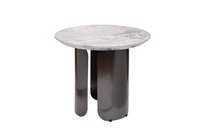 Стол журнальный натур. серый мрамор d 60x50см - Garda Decor