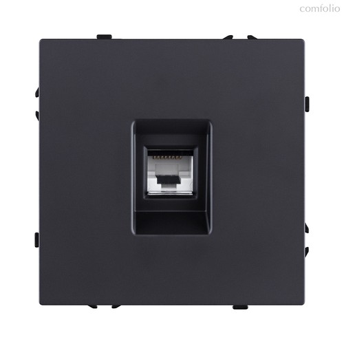 Розетка Ethernet RJ45 Cat.6, черный матовый Kollinger Eclipse EC-017BK - Kollinger