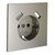 Накладка для розетки с заземлением и защитными шторками, с USB A+A, S70 шелк - Voltum