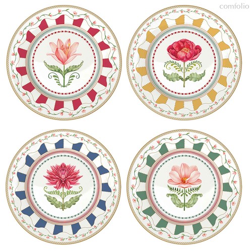 Набор десертных тарелок Flowery, 19 см, 4 шт. - Easy life