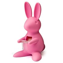 Диспенсер для скотча Bunny, розовый - Qualy