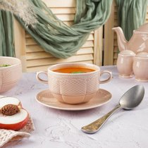Бульонная пара 390 мл d 10,3 см h7 см Aristocrat Peach Tea Stackable Noble [1] - Noble