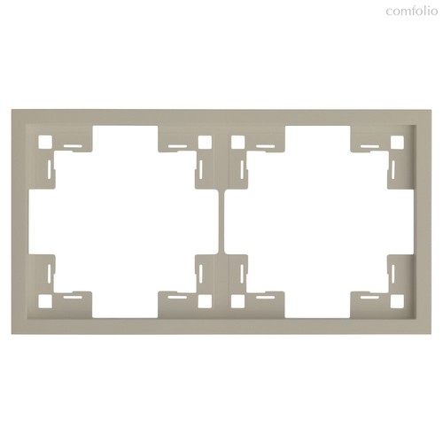 Рамка двухместная 35820 LT, латте, 2 поста - Rikett