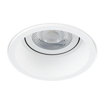 LED, Basis, светильник встраиваемый поворотный, 12Вт, 3000К, 1150Лм, 50°, D95*H63мм, IP20, PF 0, 9, Ra90, белый RAL9003, диммируемый Triac, источник питания в комплекте - Donolux