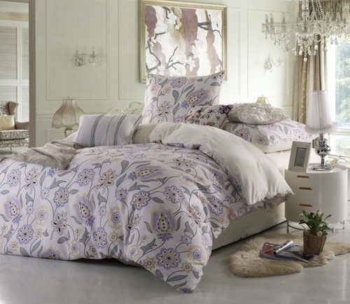 Комплект постельного белья MP-07, цвет кремовый, 2-спальный - Valtery
